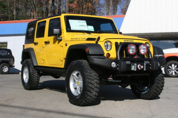 2011 Yellow Jeep Wrangler JK Rubicon Unlimited