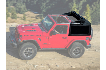 Mopar Sundrider Style Sailcloth Soft Top Complete Kit Jeep Wrangler JL 2 Door 82215806 open top