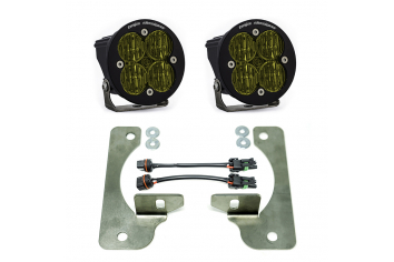 Baja Designs Squadron SAE Wrangler JL Rubicon LED Light Fog Pocket Kit - Amber