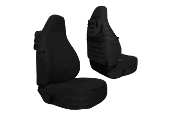 Bartact 2003-2006 Wrangler TJ Black - Black Seat Covers - Front ONLY