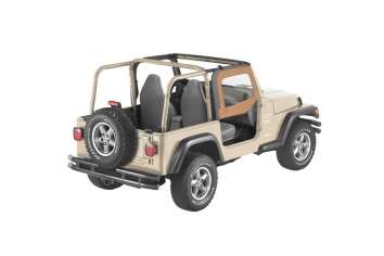 Jeep TJ Upper Fabric Half Doors Factory Soft/All Bestop Soft Tops 97-06 Wrangler TJ/TJL Spice Pair Bestop