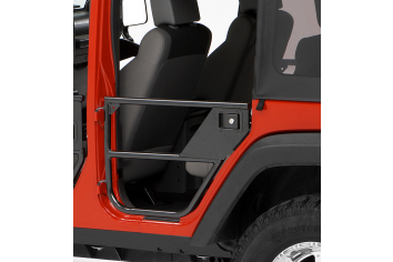 Jeep JK Unlimited Element Doors HighRock 4X4 Rear Steel 07-17 Jeep Wrangler JK Unlimited Matte Black PC Pair Bestop