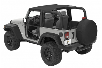 Jeep JK Header Bikini Top Targa-Style 07-09 Jeep Wrangler JK 2-Door Black Diamond Each Bestop