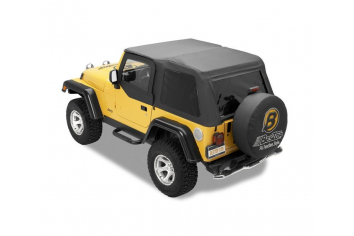 Jeep TJ Soft Top Trektop Classic 97-06 Jeep Wrangler TJ Black Diamond Kit Bestop