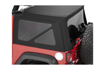 Jeep JK Tinted Window Kit For Supertop NX Top 07-17 Jeep Wrangler JK Black Twill Bestop