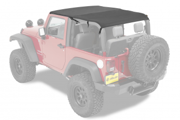 Bestop 52593 Cable Style Safari Bikini Top Jeep Wrangler JK (2-Door)