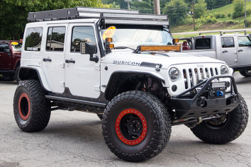 2013 Custom Jeep Wrangler Rubicon Unlimited White - Rigid Industries Lighting 