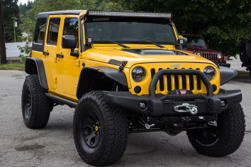 Custom 2015 Jeep Wrangler Unlimited Rubicon - Baja Yellow - AEV Premium Front Bumper