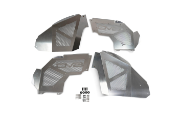 DV8 Offroad Front Inner Fenders; Raw Aluminum; Wrangler JL & Gladiator JT