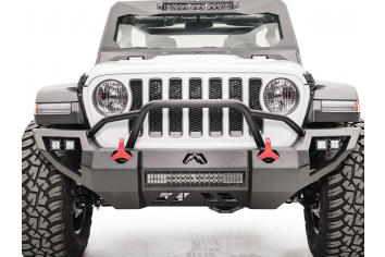 Fab Fours Vengeance Front Bumper w/ Pre-runner Guard; Wrangler JL, Gladiator JT