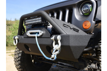 DV8 FS-15 Stubby Hammer Forged Front Bumper W/ Fog Light Provisions Wrangler JK & JL