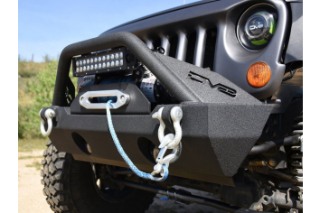 DV8 Wrangler JL & Gladiator JT FBSHTB-15 Stubby Hammer Forged Front Bumper W/ Fog Light Provisions