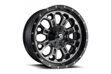 17x9 Fuel Off-Road D561 Crush Matte Blk Mach - D56117902650