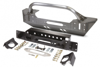 GenRight JK Low Profile Winch Guard Front Bumper Steel