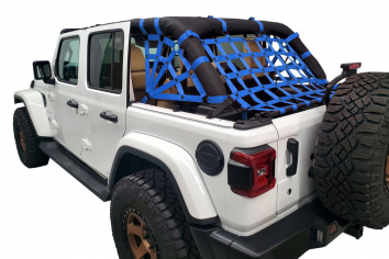 Dirty Dog 4x4 3pc Netting Kit Spider Sides Wrangler JLU (4-door) - Blue