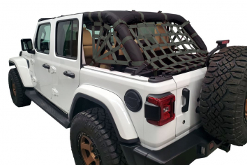 Dirty Dog 4x4 3pc Netting Kit Spider Sides Wrangler JLU (4-door) - Olive Drab