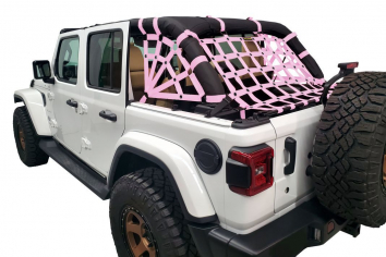 Dirty Dog 4x4 3pc Netting Kit Spider Sides Wrangler JLU (4-door) - Pink