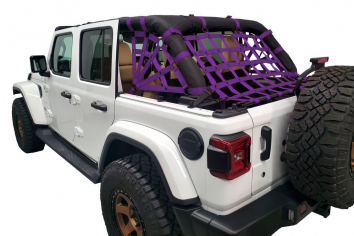 Dirty Dog 4x4 3pc Netting Kit Spider Sides Wrangler JLU (4-door) - Purple