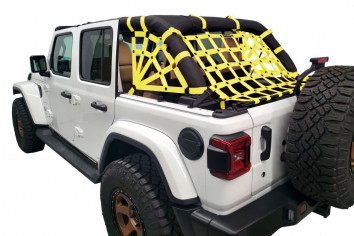 Dirty Dog 4x4 3pc Netting Kit Spider Sides Wrangler JLU (4-door) - Yellow