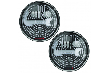 JW Speaker 8700 Evolution J3 Wrangler JK LED Headlight Pair ; Graphite Heated