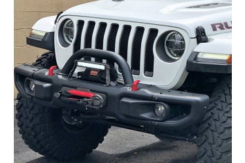 Maximus-3 SLP Hoop w/ Reinforcement Bracket, Black; Wrangler JL & Gladiator JT w/ Steel Bumper Group