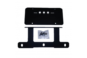 Maximus-3 Steel Bumper Group JL Front License Plate Low Mount Bracket & Frame JL1023LL