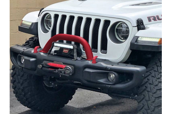 Maximus-3 SLP Hoop w/o Reinforcement Bracket, Red; Wrangler JL & Gladiator JT w/ Steel Bumper Group