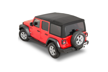 Mopar 82215146 Twill Soft Top Kit; Black w/ Tinted Windows; Wrangler JL Unlimited