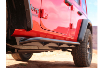 Rock Hard 4x4 Patriot Series Angled Up Tube Slider Rocker Guards Jeep Wrangler JLU RH-90104