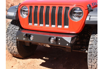 Rock Hard 4x4 Freedom Series Grille-Width Steel Front Bumper W/ Top Rail Mounted Winch Plate Jeep Wrangler JL RH-90202