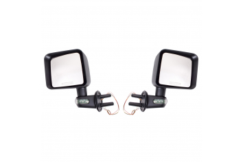 Rugged Ridge 11002.22 Door Mirror Kit with Turn Signals, Black; 07-17 Jeep Wrangler JK