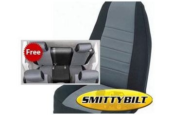 Smittybilt 471422 Neoprene Seat Cover 07-12 Wrangler JK 2 DR Set Front/Rear Charcoal 