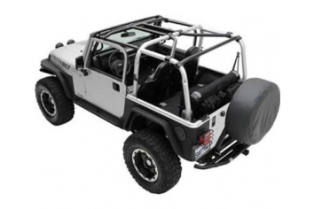 Smittybilt 76901 SRC Cage Kit 7 Piece 07-10 Wrangler JK 2 DR Gloss Black