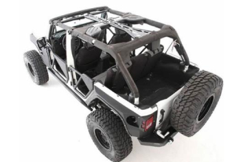 Smittybilt 76902 SRC Cage Kit 6 Piece 07-10 Wrangler JK 4 DR Gloss Black