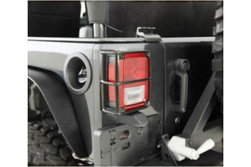 Smittybilt 8665 Euro Tail Light Guards 07-Pres Wrangler JK Black