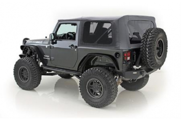 Smittybilt 9070235 Soft Top 07-09 Wrangler JK 2 DR OEM Replacement W/Tinted Windows Black Diamond