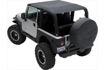 Smittybilt 94200 Mesh Extended Soft Top 10-Pres Wrangler JK 2 DR Black Smittlybilt