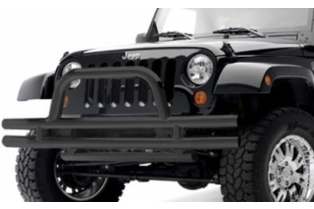 Smittybilt JB48-F Tubular Bumper Front 07-Pres Wrangler JK W/ Hoop Gloss Black