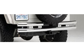 Smittybilt JB48-RHS Tubular Bumper Rear W/Hitch 07-Pres Wrangler JK Stainless Steel