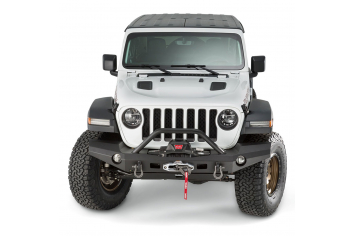 Warn Elite JL Wrangler Full Width Font Bumper With Optional Grille Guard 