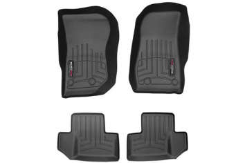 WeatherTech DigitalFit Front/Rear Floor Liner Combo | 44105-1-2 | Black Wrangler JK 2 Door