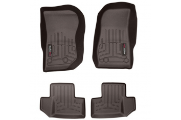 WeatherTech DigitalFit Front/Rear Floor Liner Combo | 47573-1-3 | Cocoa Wrangler JK 2 Door