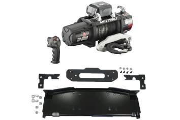 Maximus-3 Smittybilt X2O 10K Synthetic Rope Winch Mount Package; Wrangler JL & Gladiator JT w/ Steel Bumper Group