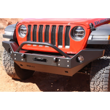 Rock Hard 4x4 Patriot Series Full Width Steel Front Bumper w/ Lowered Winch Plate Jeep Wrangler JL 90211