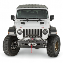 WARN 101330 Elite JL Wrangler Stubby Font Bumper With Grille Guard